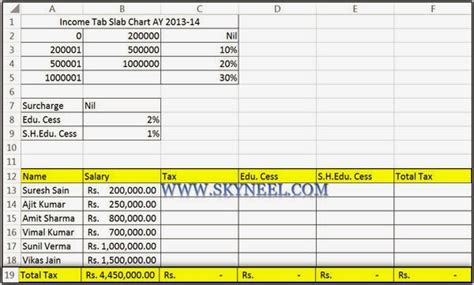 Image result for Excel Formula for Tax Calculation