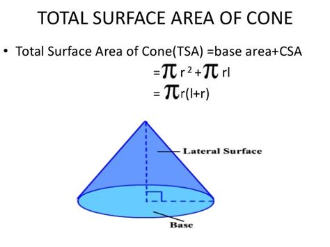 Image result for SA of Cone