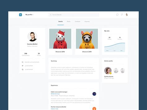 Image result for User Profile Design Simple