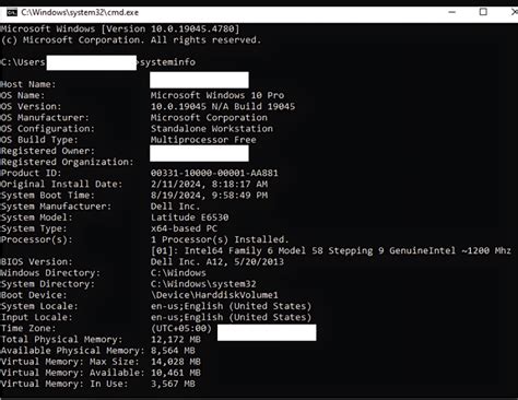Toradh íomhá ar Cmd Specs Command
