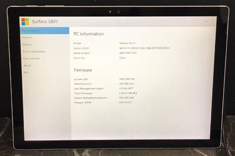 Image result for Surface Pro 1 BIOS-Update