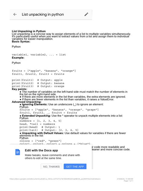 Toradh íomhá ar Python Unpacking