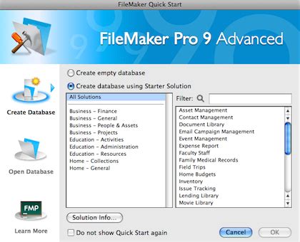 Toradh íomhá ar Filemaker Pro 9