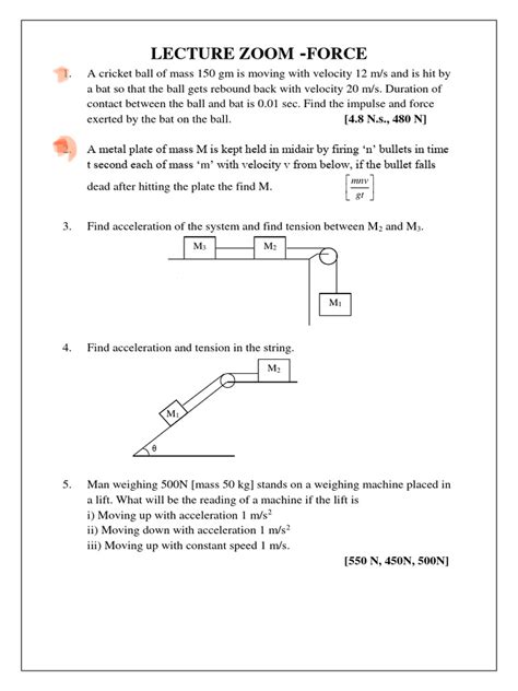 Force Practice Problems Answer に対する画像結果