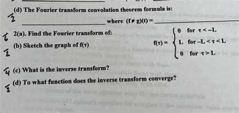 Image result for Convolution Theorem Fourier Transform