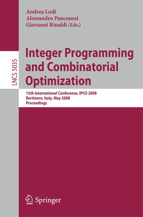 Toradh íomhá ar Integer Programming Book Cover