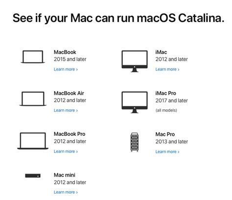 Image result for MacBook Pro OS Compatibility Chart