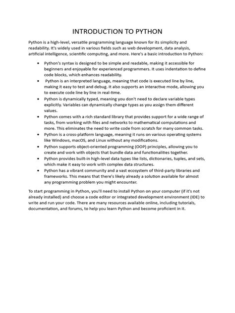 Image result for Introduction To Python Programming Language