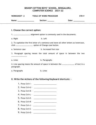 Afbeeldingsresultaten voor Word Processor Worksheet