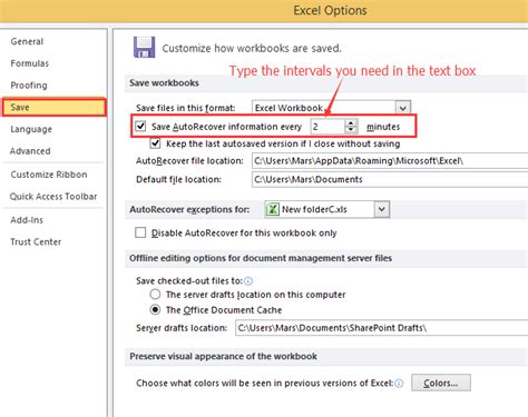 Afbeeldingsresultaten voor Automatic Save in Excel