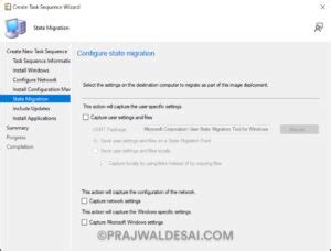 Task Sequence Setup Windows and ConfigMgr に対する画像結果