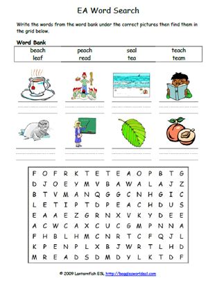 Phonics Ee EA Worksheet に対する画像結果