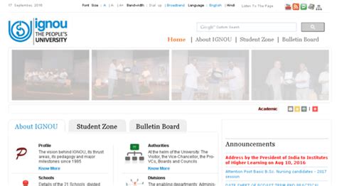 Image result for IGNOU Website