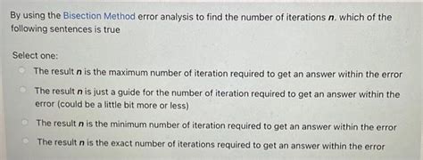 Image result for Error Analysis of Bisection Method