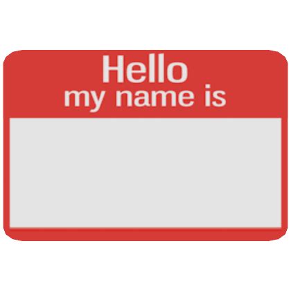 Image result for Name Tag Sticker PNG