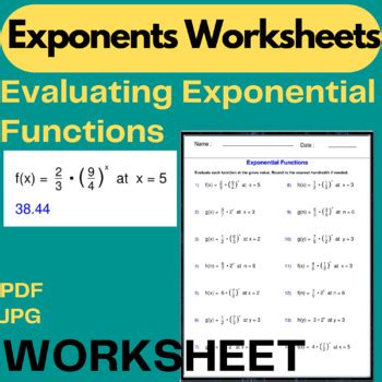 Toradh íomhá ar Exponents and Exponential Functions