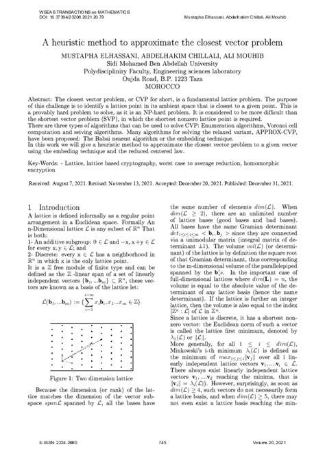 Image result for Closest Vector Problem