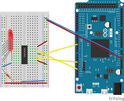 Toradh íomhá ar Arduino 74HC595 IC Audio