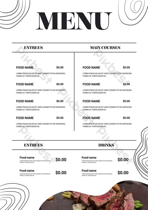 Image result for Simple Restaurant Menu Design