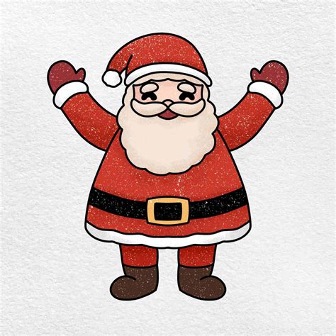 Cute Santa Claus Drawing - HelloArtsy