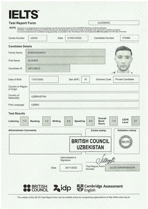 Image result for IELTS Test Official Certificate