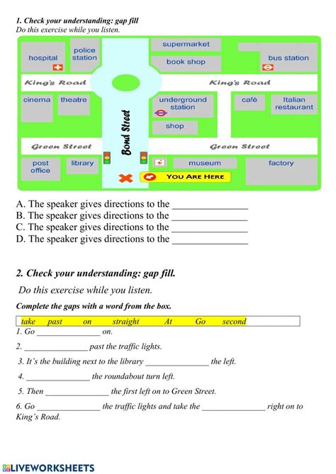 Image result for Worksheet About Giving Directions