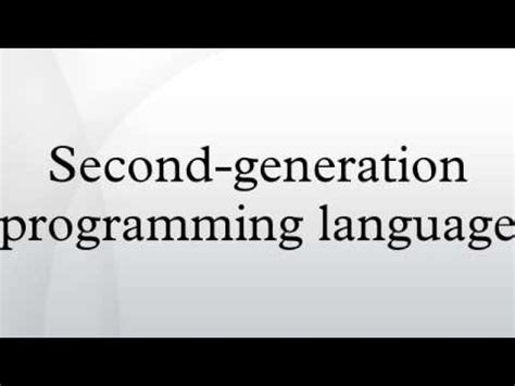 Image result for Second Generation Computer Language