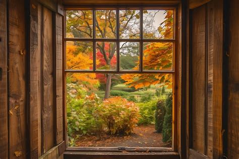 Toradh íomhá ar Autumn Window View Widescreen