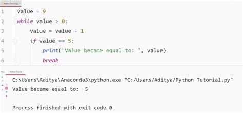 Toradh íomhá ar Python Break Loop