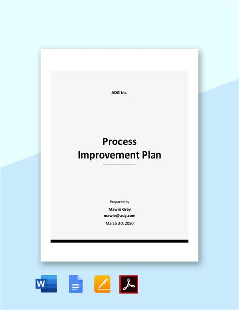 Editable Process Improvement Plan Templates in Word to Download