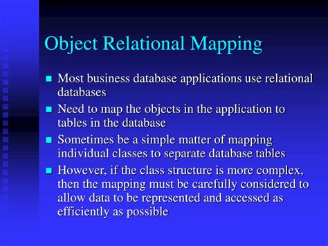 Toradh íomhá ar Table Mapping in Oodbms Examples