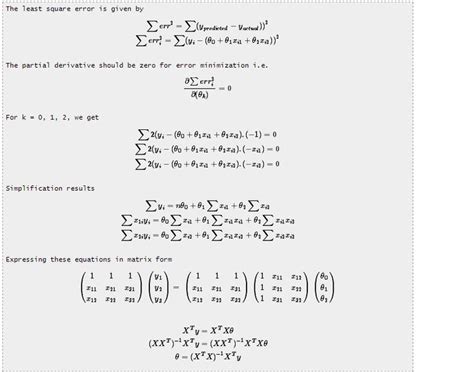 Image result for Normal Equation Derivation