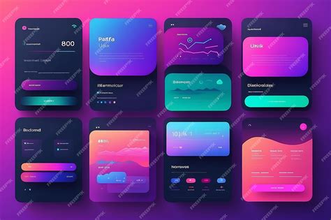 Premium Photo | Gradient ui ux background illustrated