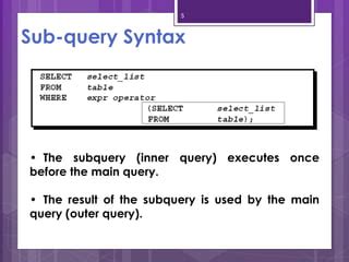 Image result for Query and Subquery in SQL Server