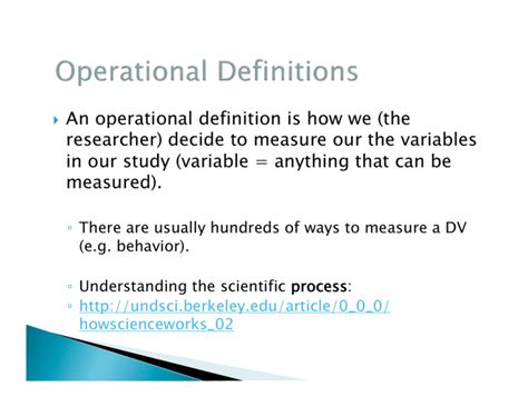Image result for Example of a Operational Definition for a Research Question