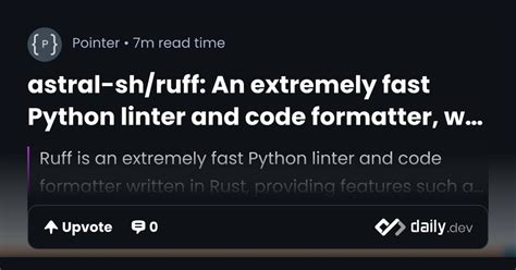 Image result for Ruff Python Lniter