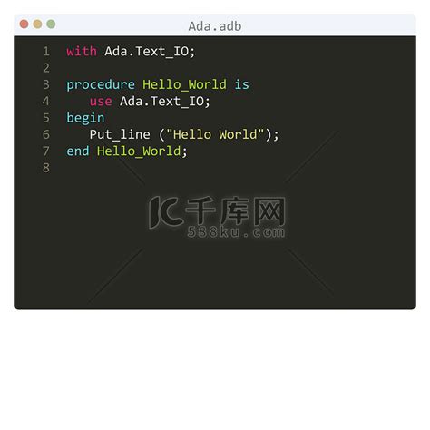 Afbeeldingsresultaten voor Ada HelloWorld Program