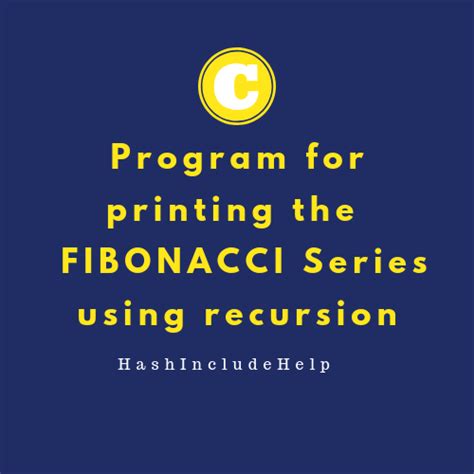 Toradh íomhá ar Fibonacci Series C Progeam Using Recursion