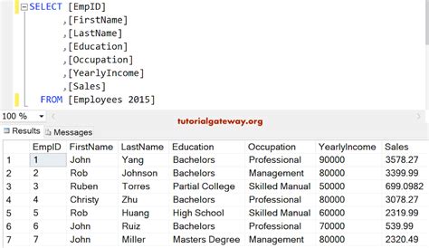 Image result for SQL Database Query Examples