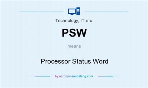 Image result for Processor Status Word