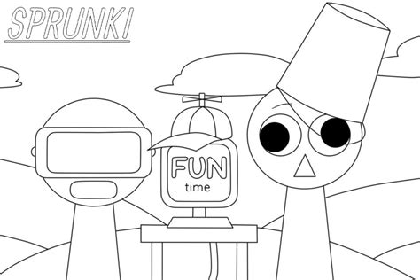 Toradh íomhá ar Sprunki Coloring Printable