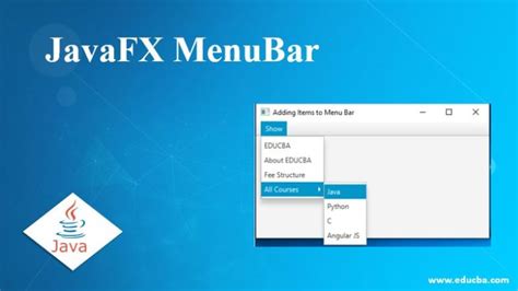 Menubar JavaFX に対する画像結果