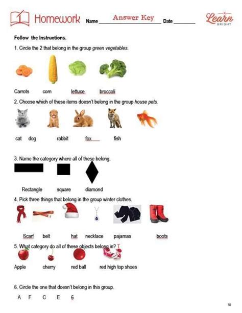 Image result for Categorizing Worksheets