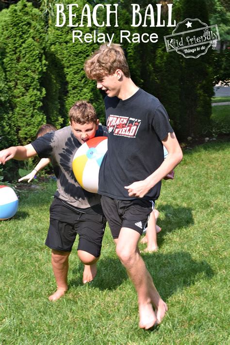 Beach Ball Relay Race {Fun Outdoor Game!} - Kid Friendly Things to Do