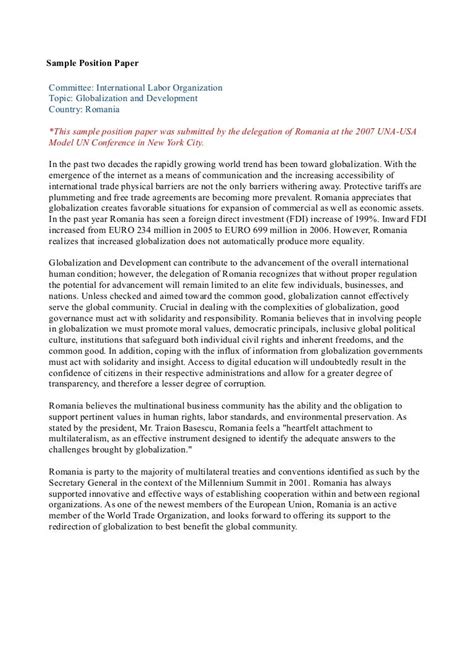 Image result for Position Paper Examples for Students