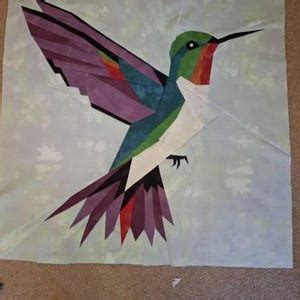 Image result for Hummingbird Foundation Paper Piecing Pattern
