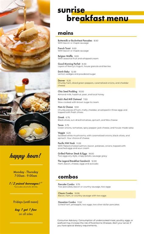 Image result for MasterChef Morning Breakfast Menu