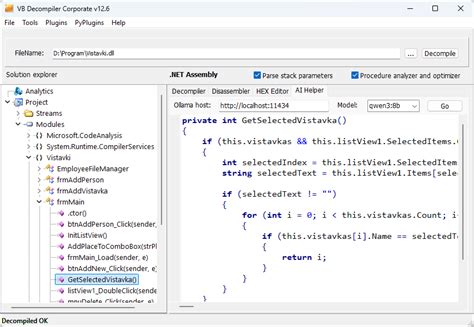 Toradh íomhá ar C# Decompiler