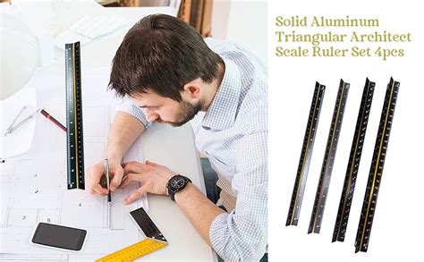 Toradh íomhá ar Triangular Architect Scale Ruler