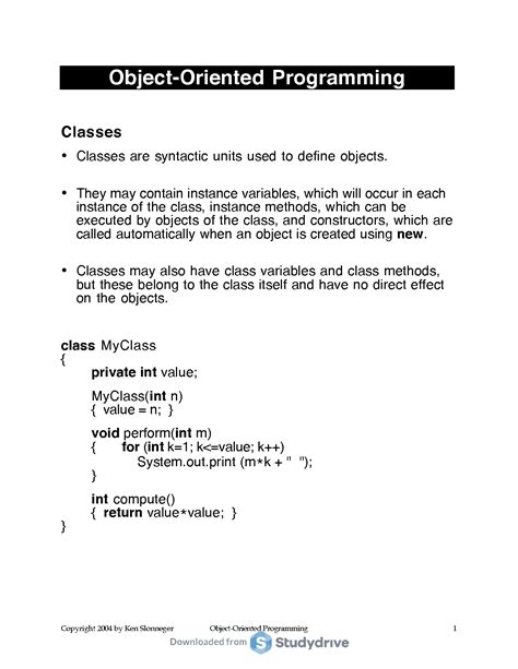 Image result for Object-Oriented Programming Notes